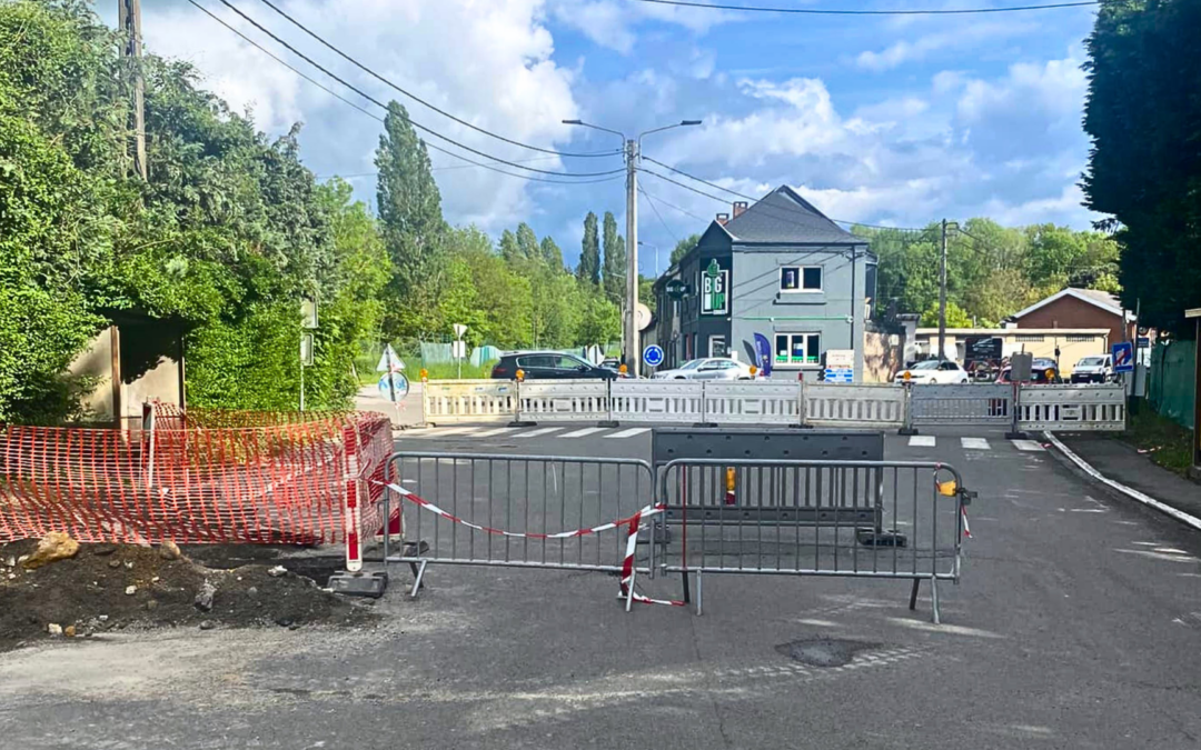 Couillet : affaissement de voirie à la rue de Villers