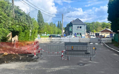 Couillet : affaissement de voirie à la rue de Villers