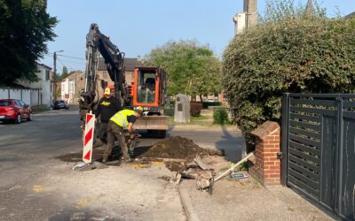 Début des travaux à la Rue Houtart à Jumet Heigne